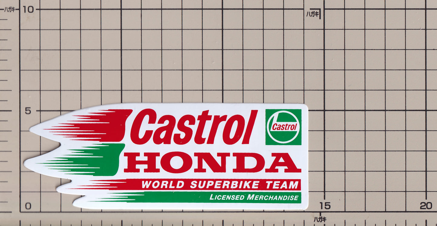 ホンダ カストロール ワールド スーパーバイク チーム 旧ロゴ ステッカー HONDA Castrol sticker old logo WORLD SUPERBIKE TEAM
