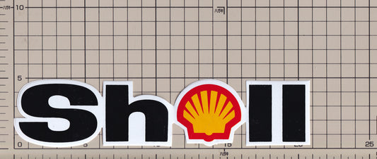 シェル ガソリンスタンド 大 ステッカーShell gasoline station sticker large